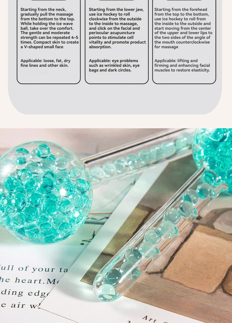 LUXURY ICE GLOBES FOR FACE - 2-PIECE COOLING FACIAL MASSAGE SET