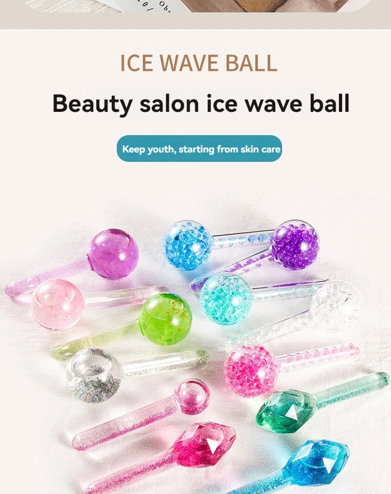 LUXURY ICE GLOBES FOR FACE - 2-PIECE COOLING FACIAL MASSAGE SET