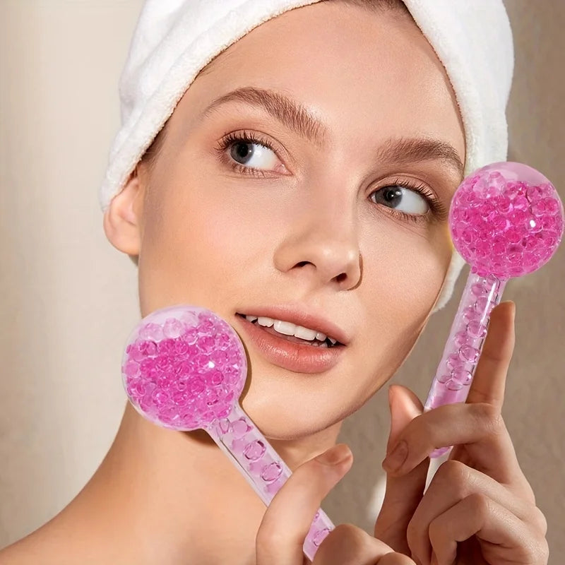 LUXURY ICE GLOBES FOR FACE - 2-PIECE COOLING FACIAL MASSAGE SET