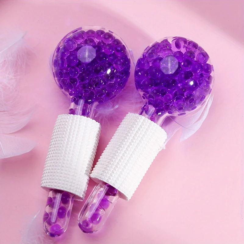 LUXURY ICE GLOBES FOR FACE - 2-PIECE COOLING FACIAL MASSAGE SET