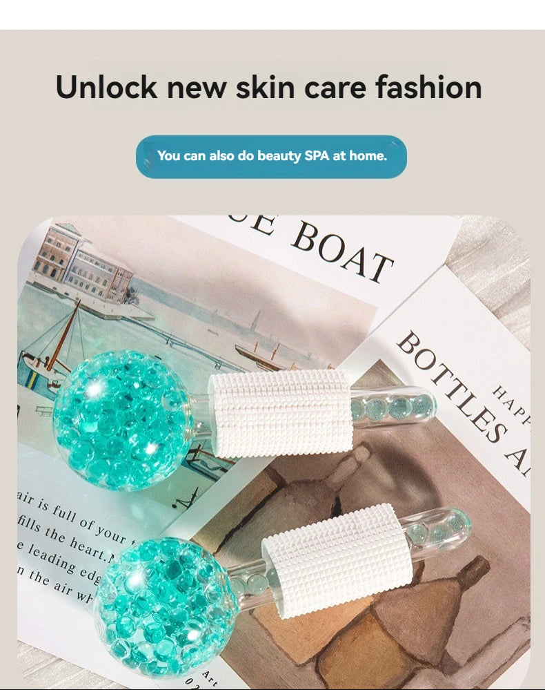 LUXURY ICE GLOBES FOR FACE - 2-PIECE COOLING FACIAL MASSAGE SET